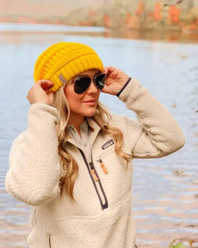 Miniatura 39 de FURTALK Gorro de invierno para mujer, con forro de satén, tejido trenzado, grueso, holgado, gorro cálido