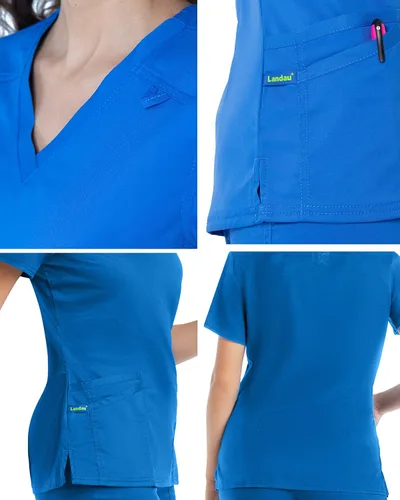 Miniatura 4 de Landau Proflex 4160 - Camiseta médica elástica con 3 bolsillos para mujer