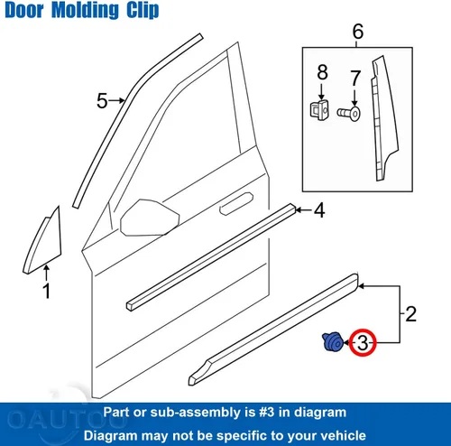 Miniatura 4 de Panel basculante y clip de moldeo de puerta para Volvo 30622612 S60 S90 V60 V90 XC40 XC60 XC90 2010-On
