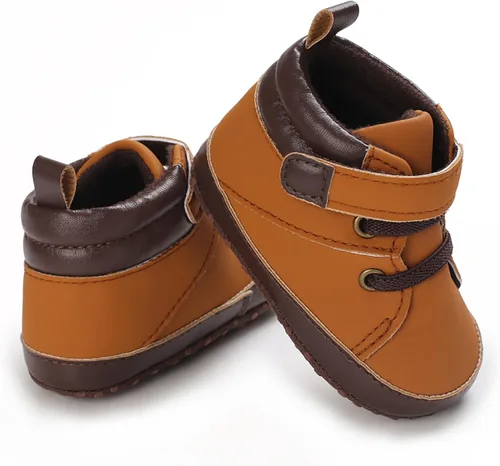 Miniatura 6 de SOFMUO Zapatos deportivos para bebés, niños y niñas, de piel sintética, antideslizantes, suela de goma suave, botines de vestir para niños pequeños