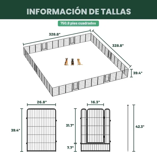 Miniatura 6 de FXW Rollick - Corralito para perros para patio, campamento con casa rodante, patentado, 24 pulgadas, 2 paneles