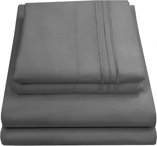 Miniatura 46 de Juego de sábanas de 1800 hilos – Sábanas de microfibra cepillada suave de calidad egipcia – Juego de ropa de cama de lujo con sábana encimera