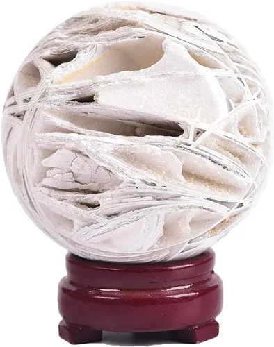 Miniatura 116 de JIC Gem Esfera de cristal de cuarzo Pietersite, bola de cristal decorativa azules y marrones dorados para meditación, decoraciones de mesa