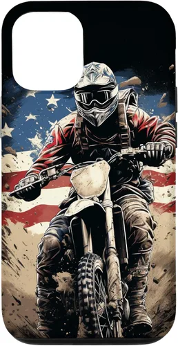 Miniatura 28 de Dirt Bike American Flag Motocross Enduro Biker 4th of July Case for iPhone 17