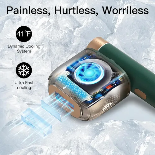 Miniatura 2 de Depilación láser, BoSidin depilación IPL con enfriamiento de hielo sin dolor, rejuvenecimiento facial SR 2 en 1, 6+1 modos, 6 niveles de depilación