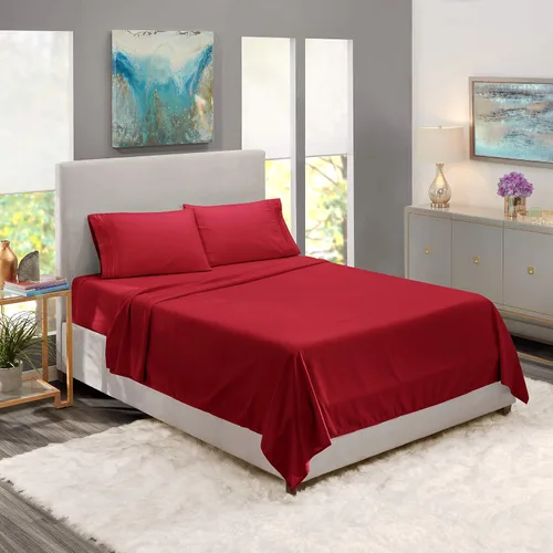 Miniatura 15 de Solo sábana encimera – 1 sábana encimera lisa al tacto de calidad de hotel, 100% algodón, ajuste perfecto para camas individuales de gran