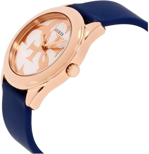 Miniatura 4 de Guess G Twist plata esfera silicona correa señoras reloj W0911L6, Azul, Movimiento de cuarzo