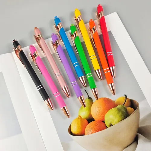 Miniatura 4 de Aozora Paquete de 18 Bolígrafos de Punta de Bola de Escritura Suave 2 en 1 Stylus Bolígrafo Retráctil de Punta de Bola con Punta Stylus Decoración