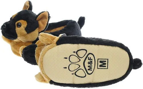 Miniatura 25 de Millffy Pantuflas clásicas de conejo para adultos, pantuflas de felpa de tamaño infantil, pantuflas de animales de pastor perro corgi disfraz calzado