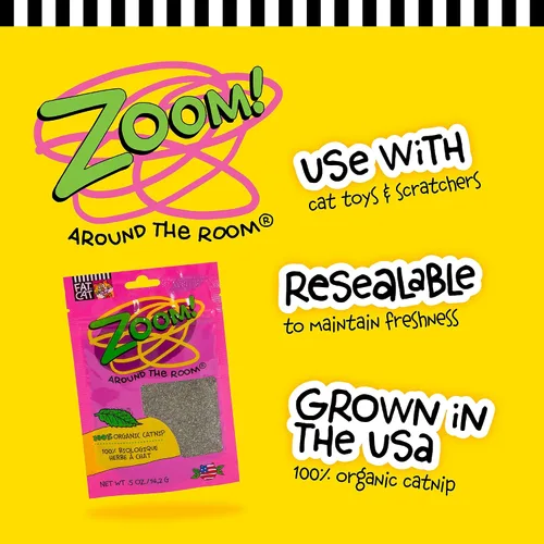 Miniatura 2 de Petmate Hierba gatera orgánica - Hoots Zoom Around the Room Catnip - Cultivada y cosechada en Estados Unidos bolsa de 0.5 onzas