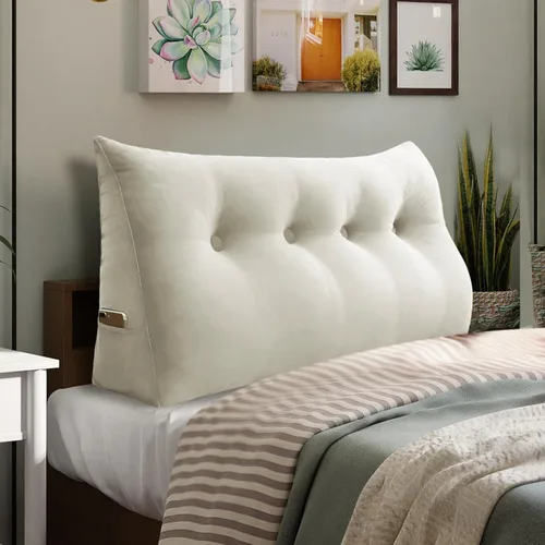 Miniatura 33 de Almohada de Cuña Engrosada de 10 libras para Cabecero Posicionador Corporal Almohada de Cuña para Cama Soporte de Respaldo Almohada Triangular