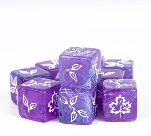 Miniatura 25 de Juego de 10 dados D6 de 16 mm, juego de dados blancos de 6 lados para juegos de mesa RPG A-white