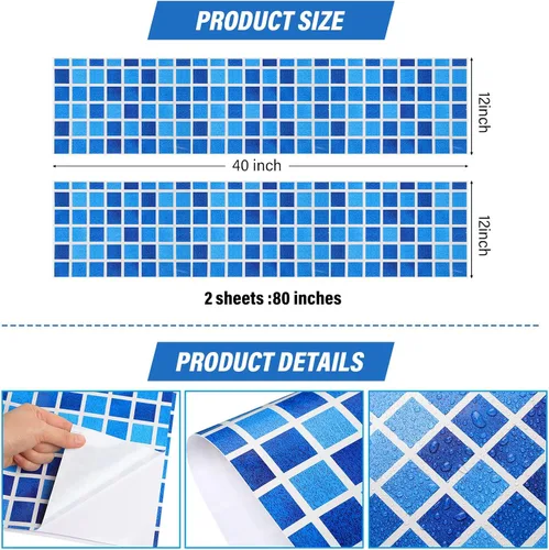 Miniatura 2 de Nuanchu Parche de vinilo autoadhesivo para alberca, hoja de reparación de PVC impermeable para piscinas sobre el suelo, casa de rebote, barco