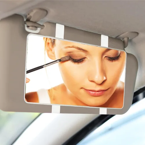 Miniatura 8 de Espejo de visera solar para automóvil, espejos de maquillaje cosméticos con correas, espejo cosmético para interiores de automóviles HD, accesorios