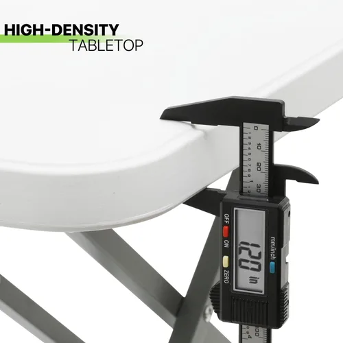 Miniatura 6 de Magshion Mesa plegable para TV con doble cruz, mesa auxiliar portátil de altura ajustable para comidas, portátiles, aperitivos, café