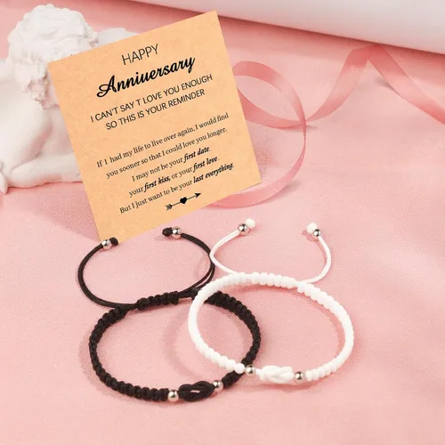Miniatura 4 de Pulseras a juego para parejas, aniversarios, cumpleaños, día de San Valentín, regalos de Navidad