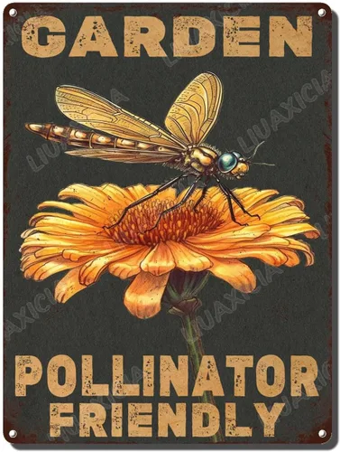 Miniatura 18 de LIUAXICIA Letreros divertidos de metal con texto en inglés "In The Garden to Lose My Mind and Find My Soul Bee Garden - Letreros de lata