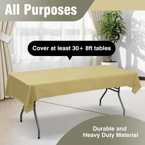 Miniatura 208 de Rollo de plástico para cubierta de mesa color verde manzana, 40 pulgadas x 100 pies, rollo de plástico resistente para cubierta de mesa de banquetes