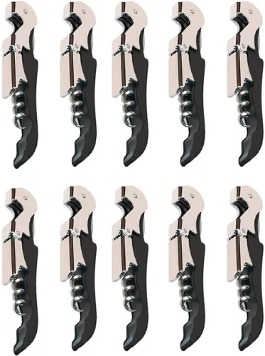 Miniatura 9 de Juego Profesional de Sacacorchos para Camareros, Llave de Vino de Acero Inoxidable Resistente con Bisagras para Camareros de Restaurantes