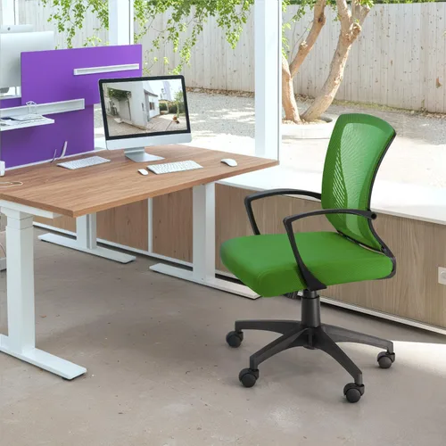 Miniatura 7 de Furmax Silla de oficina ergonómica de escritorio para computadora, silla de malla, respaldo medio, soporte lumbar giratorio con reposabrazos