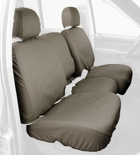 Miniatura 7 de Covercraft - SS3344PCCH Fundas de asiento de asiento delantero de ajuste personalizado - Tela de polialgodón, negro carbón Negro (Charcoal Black)