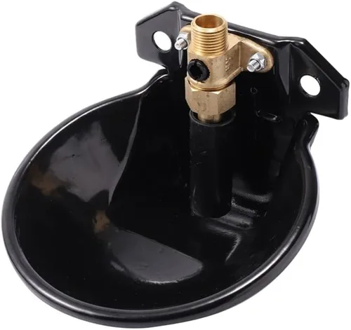 Miniatura 2 de Cuenco automático de agua de ovejas de metal, fuente automática de agua de cabra de acero grueso con interruptor táctil de válvula de cobre,