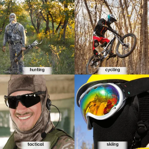 Miniatura 4 de XY3545HS Máscara facial de camuflaje pasamontañas de esquí para hombres y mujeres, caza, pesca, ciclismo, resistente al viento, protección UV