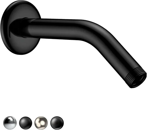 Miniatura 9 de HOPOPRO Brazo de ducha de 6 pulgadas con brida, brazo de cabezal de ducha angular de repuesto para montaje en pared para cabezal de ducha de mano