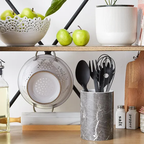 Miniatura 4 de DII Colección Accesorios de Cocina Cerámica, Portautensilios, Mármol Negro