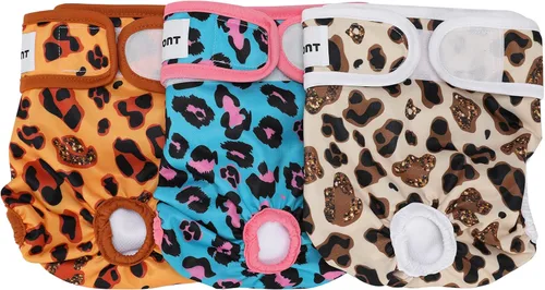Miniatura 7 de Avont paquete de 3 pañales lavables para perras, bragas reutilizables premium altamente absorbentes para perritas en período, cubierta de pañal