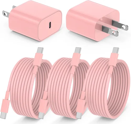 Miniatura 17 de Susnwere Cargador de pared USB C de 65 W para Samsung S26 Ultra, 3 puertos de 100 W PD rápida 3.0 tipo C carga con cable USB C de 3/6/10/10 pies