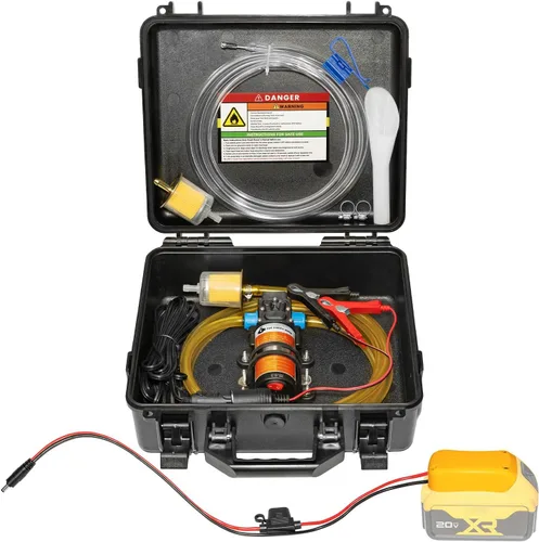 Miniatura 10 de Kit de bomba de transferencia de combustible Steauty 12V 75W, mueve hasta 110 galones de gasolina o diésel por hora, con tubo de combustible de alta