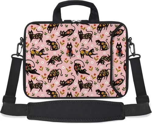 Miniatura 17 de RICHEN - Bolso cruzado con asa para laptops, iPads, libros electrónicos y tabletas infantiles, con bolsillo Flores