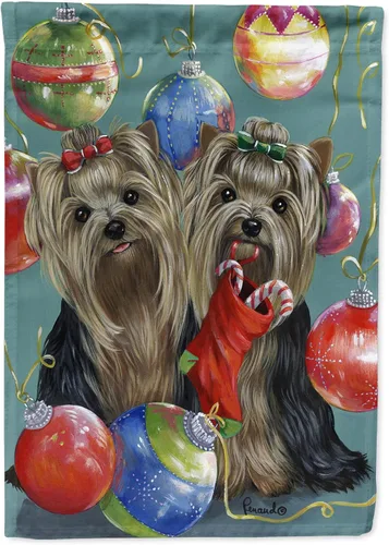 Miniatura 199 de Caroline's Treasures PPP3097CHF - Pijama de Navidad con diseño de bulldog francés para colgar en la pared, poliéster, tamaño de casa, multicolor