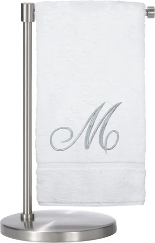 Miniatura 56 de Script R - Toalla de baño con monograma, regalo personalizado, 27 x 54 pulgadas, juego de 1 toalla bordada con texto dorado, 100% algodón turco