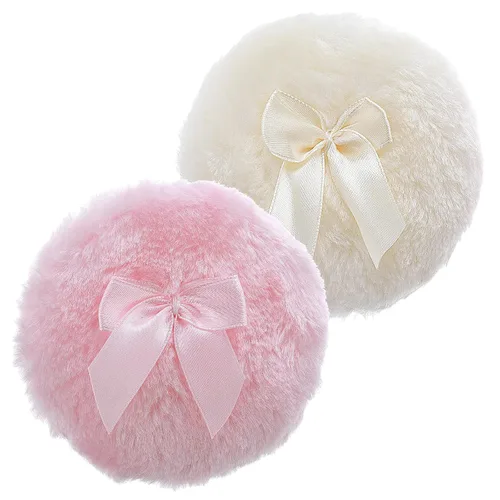 Miniatura 7 de Sibba Puff grande y esponjoso, 4 pulgadas, ultra suave, lavable, reutilizable, de terciopelo para cara, cuerpo, herramienta de maquillaje húmedo