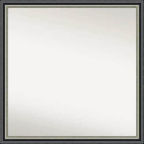 Miniatura 107 de Amanti Art Espejo de baño negro para sobre el fregadero, 23 x 23 pulgadas, espejo cuadrado negro Ashton, marco de madera tradicional mediano, se