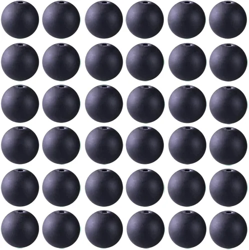 Miniatura 43 de Cuentas de piedra natural, 100 cuentas redondas de obsidiana negra de 0.315 pulgadas (0.315 in), cuentas sueltas de piedra auténtica