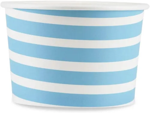 Miniatura 6 de Barra de helado y tazas de aperitivos – Vasos desechables para helados perfectos para fiestas, 5.5 onzas de calidad premium de yogur congelado, Azul