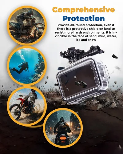 Miniatura 7 de Waterproof Housing Case with Dive Filters for DJI Osmo Action 5 Pro/4/3, Support 60 m/197 ft Deep Diving, Underwater Case with High Transmission