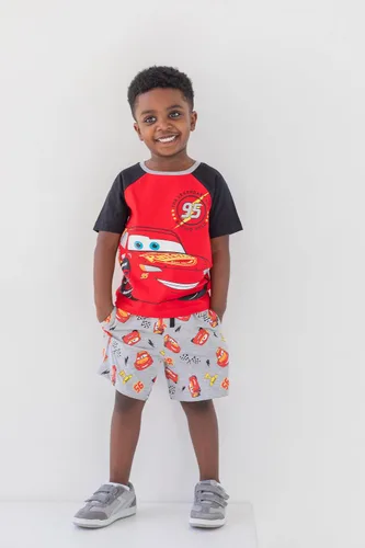 Miniatura 2 de Disney Pixar Cars Mickey Mouse King Toy Story Buzz Lightyear - Conjunto de camiseta gráfica y pantalones cortos de rizo francés