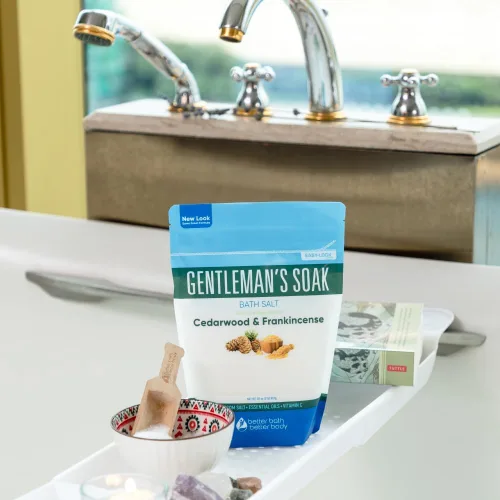 Miniatura 5 de Gentleman's - Sal de baño de 32 onzas (2 libras) de sal de Epsom para hombres con madera de cedro natural y aceites esenciales de incienso más