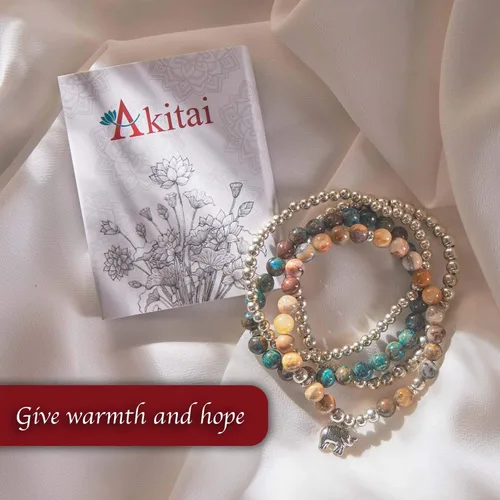 Miniatura 5 de Akitai - Pulseras de abalorios para mujer, pulseras curativas de cristal natural para mujer, pulseras de cuentas de piedras preciosas ajustables