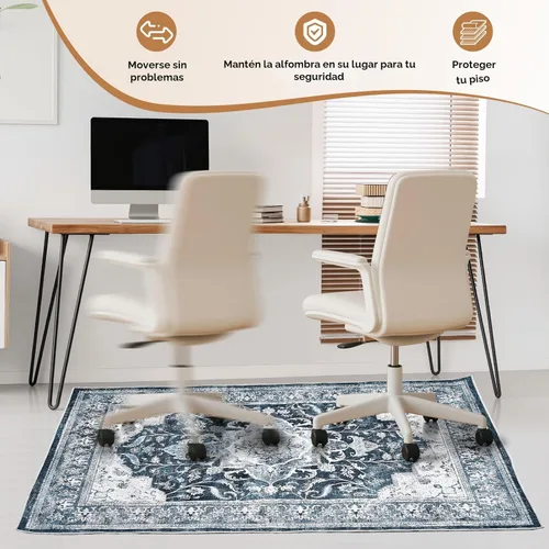 Miniatura 4 de Tapete para silla de oficina para suelo de madera dura y azulejos, 36 x 48 pulgadas, antideslizante debajo del escritorio, tapete para silla
