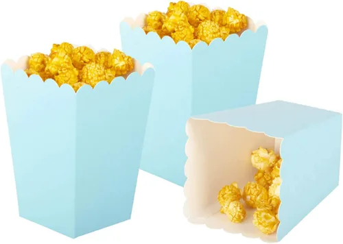 Miniatura 15 de Cajas negras para palomitas de maíz, mini caja de papel para palomitas de maíz, contenedor de cartón para palomitas de maíz para fiestas, paquete