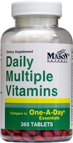 Miniatura 2 de Múltiples vitaminas diarias comparadas con One A Day Essentials, suplemento multivitamínico multimineral 365 tabletas por botella, paquete de 2