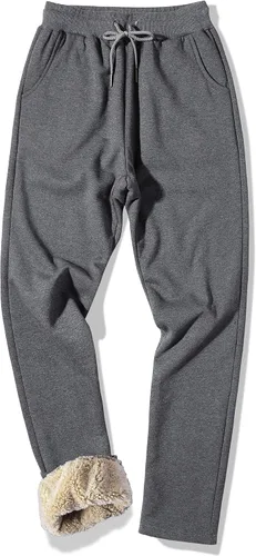 Miniatura 23 de MACHLAB Pantalones deportivos térmicos de forro polar para hombre, pantalones de chándal gruesos y cálidos para invierno
