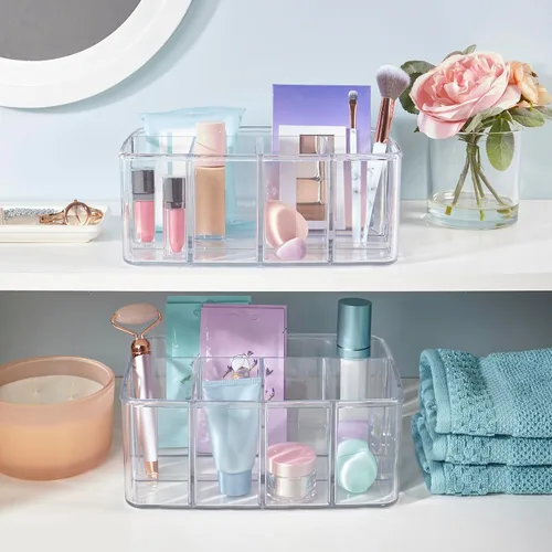 Miniatura 6 de Organizador de mueble de lavamanos de plástico transparente de calidad superior. 5 compartimientos.