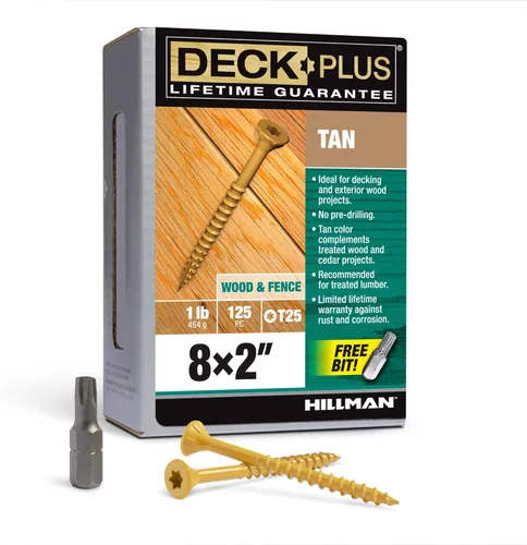 Miniatura 25 de Deck Plus Tornillos para valla y madera exterior con revestimiento epoxi de 3 pulgadas #10 x 3 Torx/Star Drive Incluido, rosca gruesa, tornillo