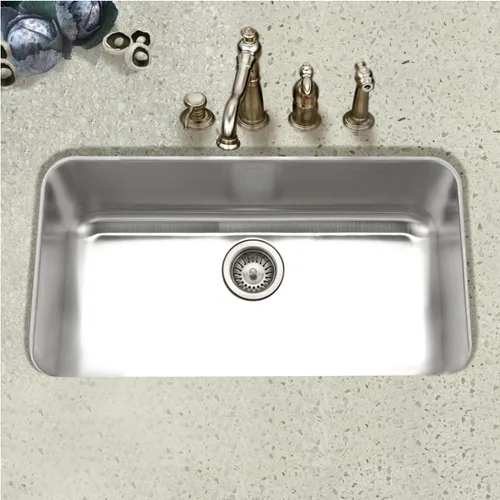 Miniatura 4 de Houzer Eston - Fregadero de cocina de acero inoxidable, fregadero de 32 pulgadas de montaje inferior, duradero y versátil, esencial para el hogar